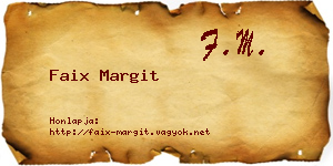 Faix Margit névjegykártya
